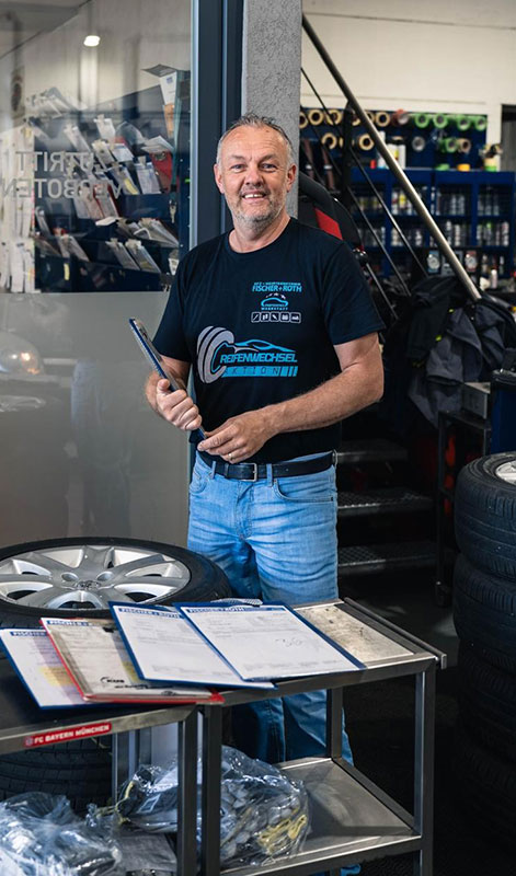 Fischer + Roth macht den Räderwechsel zur kleinen Wohlfühlpause.